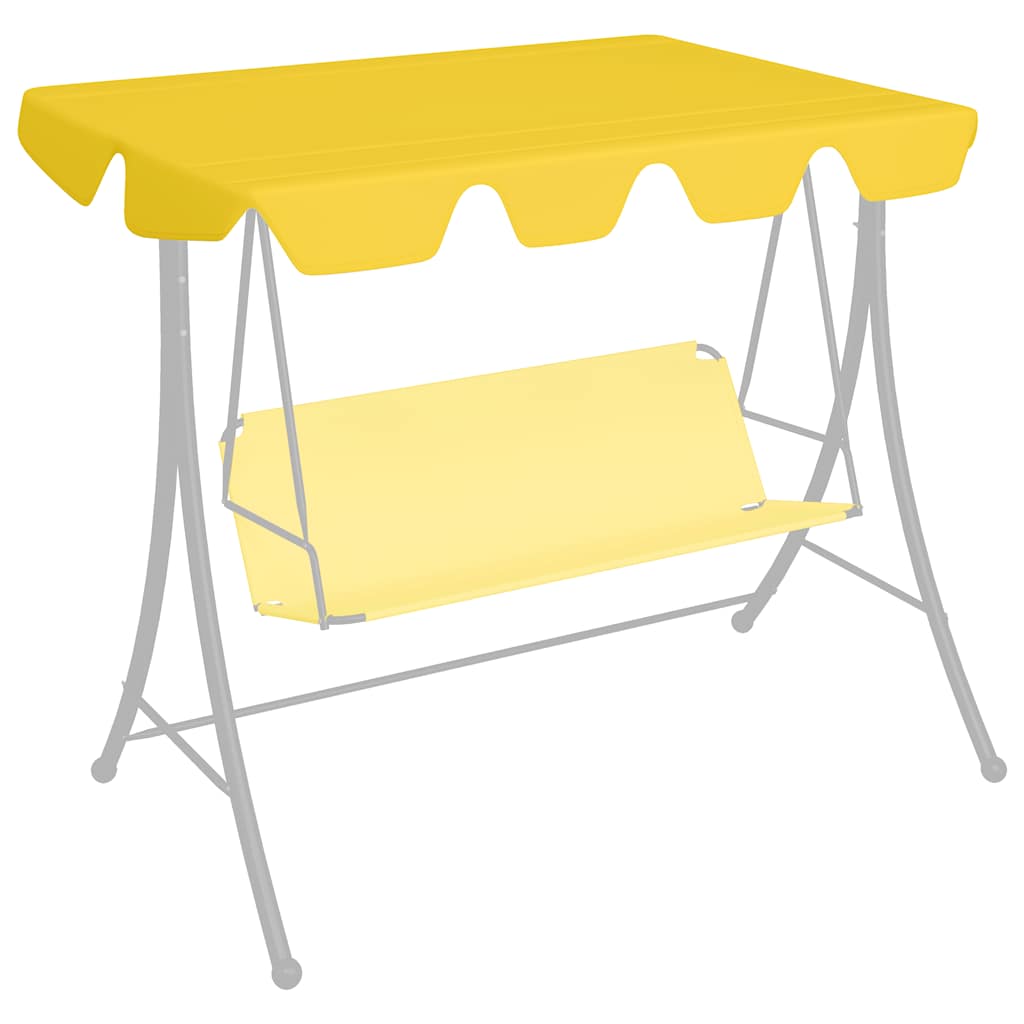 Vidaxl vervangingsluifel voor schommelbank 150 130x105 70 cm geel