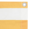 Vidaxl balkonscherm 75x400 cm oxford stof wit en geel