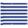 Vidaxl balkonscherm 75x300 cm oxford stof wit en blauw