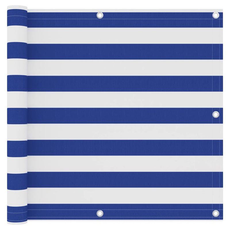 Vidaxl balkonscherm 90x300 cm oxford stof wit en blauw