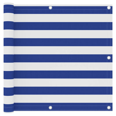 Vidaxl balkonscherm 90x300 cm oxford stof wit en blauw