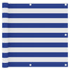 Vidaxl balkonscherm 90x600 cm oxford stof wit en blauw