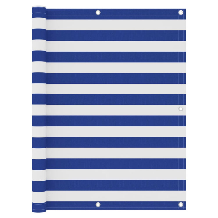 Vidaxl balkonscherm 120x300 cm oxford stof wit en blauw