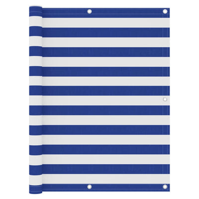 Vidaxl balkonscherm 120x400 cm oxford stof wit en blauw