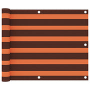 Vidaxl balkonscherm 75x500 cm oxford stof oranje en bruin - afbeelding 1