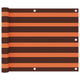 Vidaxl balkonscherm 75x500 cm oxford stof oranje en bruin