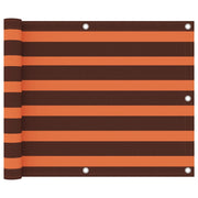 Vidaxl balkonscherm 75x600 cm oxford stof oranje en bruin - afbeelding 1