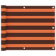 Vidaxl balkonscherm 75x600 cm oxford stof oranje en bruin