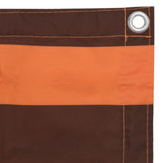 Vidaxl balkonscherm 75x600 cm oxford stof oranje en bruin - afbeelding 3