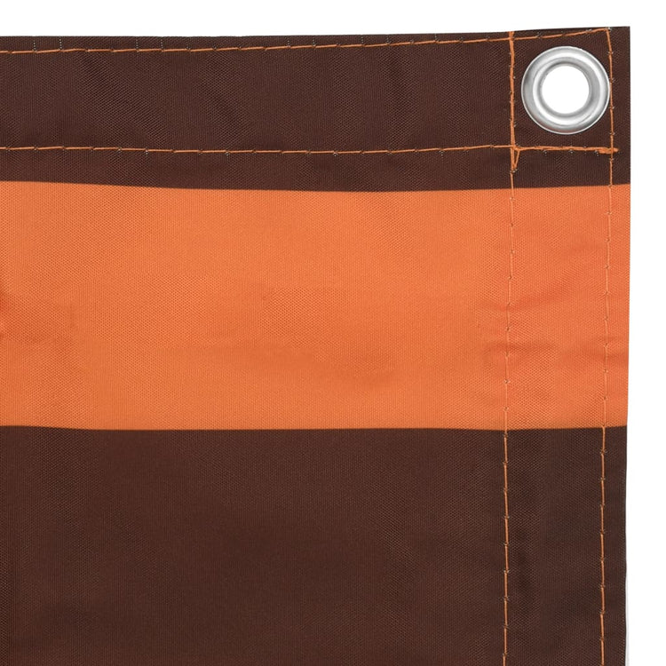 Vidaxl balkonscherm 75x600 cm oxford stof oranje en bruin