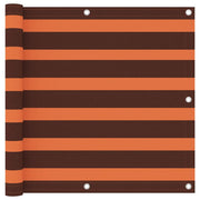 Vidaxl balkonscherm 90x300 cm oxford stof oranje en bruin - afbeelding 1