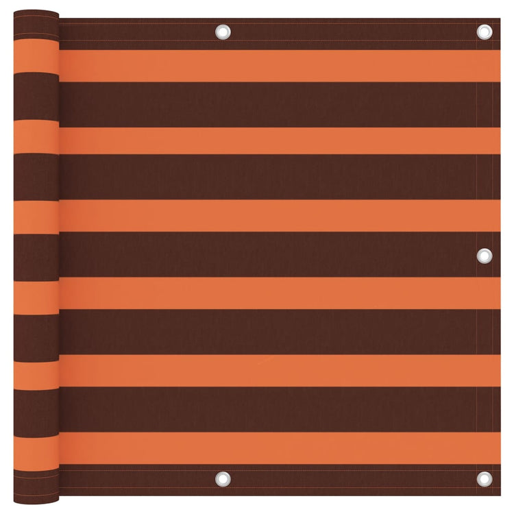 Vidaxl balkonscherm 90x300 cm oxford stof oranje en bruin