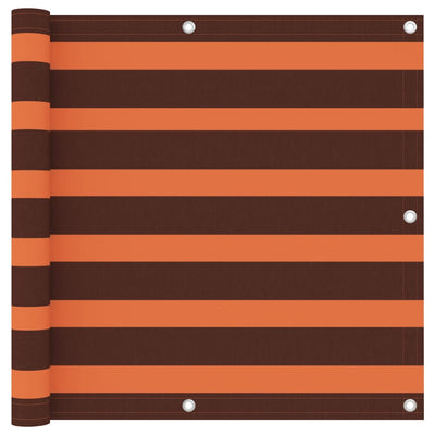 Vidaxl balkonscherm 90x300 cm oxford stof oranje en bruin
