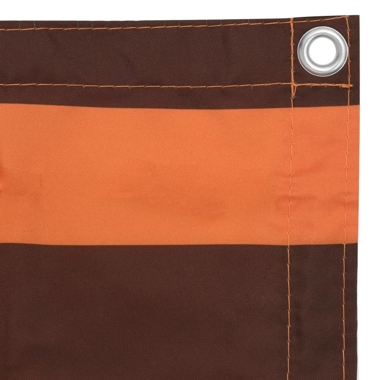 Vidaxl balkonscherm 90x300 cm oxford stof oranje en bruin