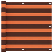 Vidaxl balkonscherm 90x500 cm oxford stof oranje en bruin - afbeelding 1