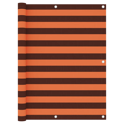 Vidaxl balkonscherm 120x300 cm oxford stof oranje en bruin