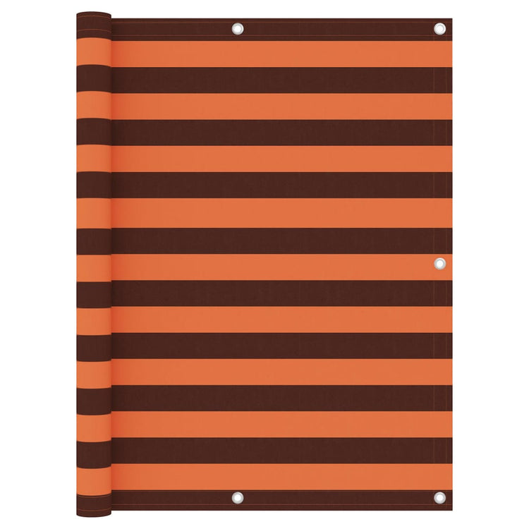 Vidaxl balkonscherm 120x300 cm oxford stof oranje en bruin