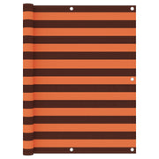 Vidaxl balkonscherm 120x400 cm oxford stof oranje en bruin - afbeelding 1