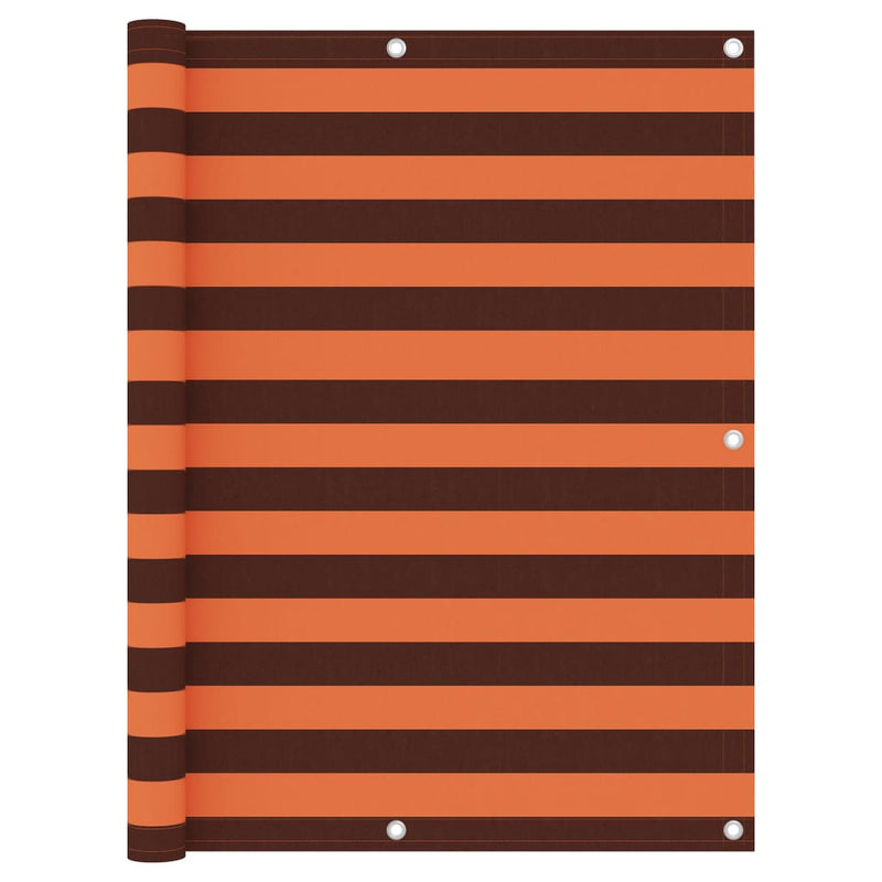 Vidaxl balkonscherm 120x400 cm oxford stof oranje en bruin