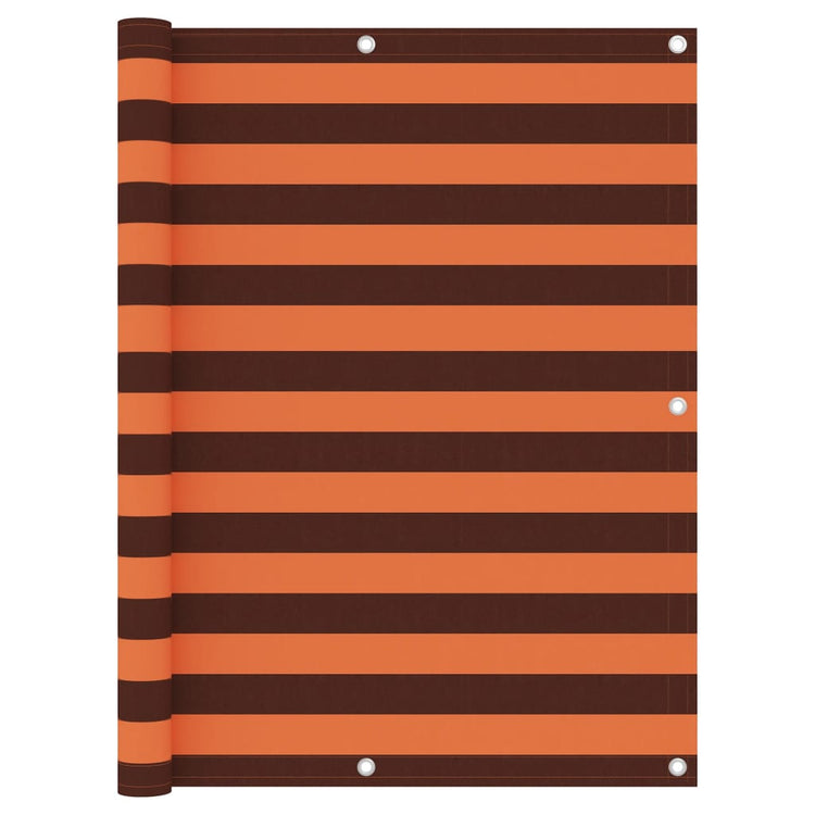 Vidaxl balkonscherm 125x500 cm oxford stof oranje en bruin