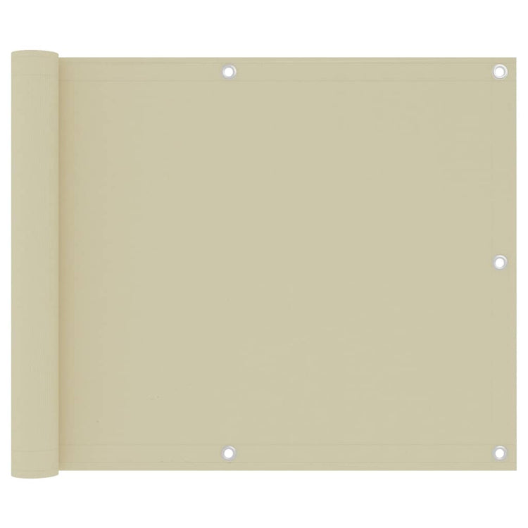 Vidaxl balkonscherm 75x300 cm oxford stof crème