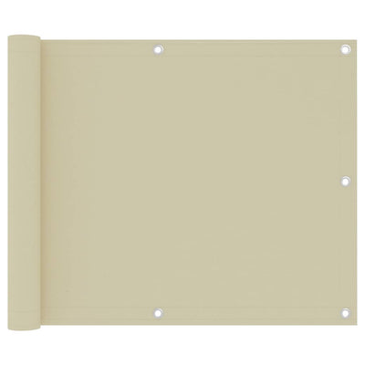 Vidaxl balkonscherm 75x300 cm oxford stof crème