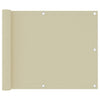Vidaxl balkonscherm 75x500 cm oxford stof crème