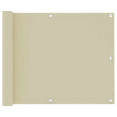 Vidaxl balkonscherm 75x500 cm oxford stof crème