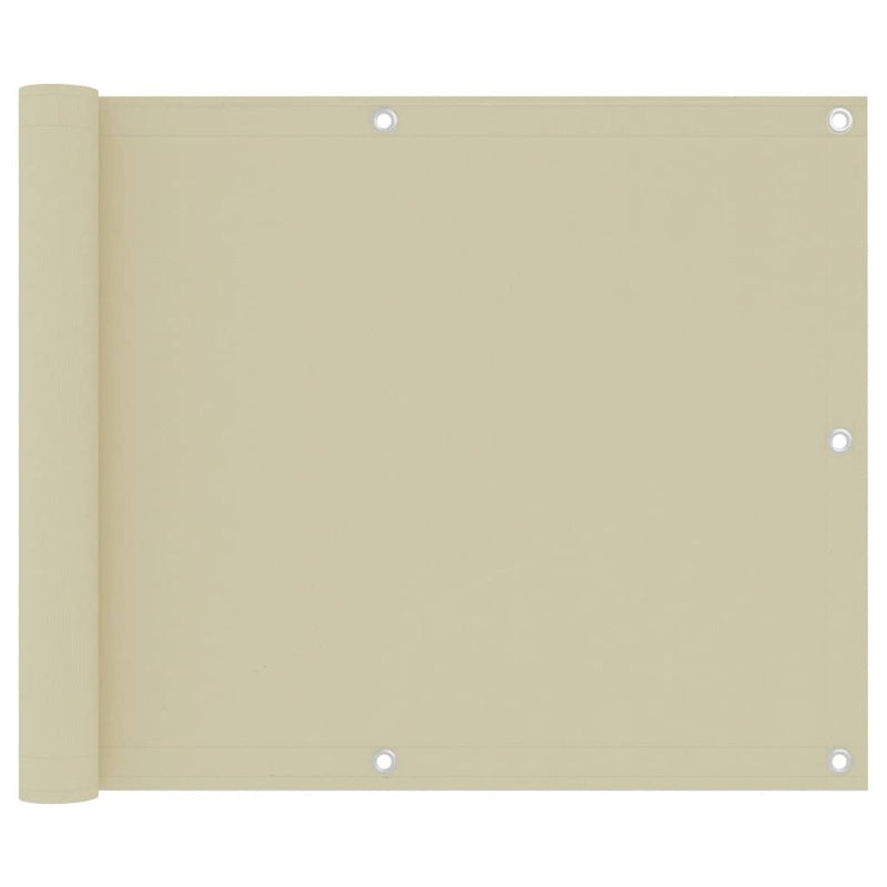 Vidaxl balkonscherm 75x500 cm oxford stof crème