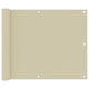 Vidaxl balkonscherm 75x500 cm oxford stof crème