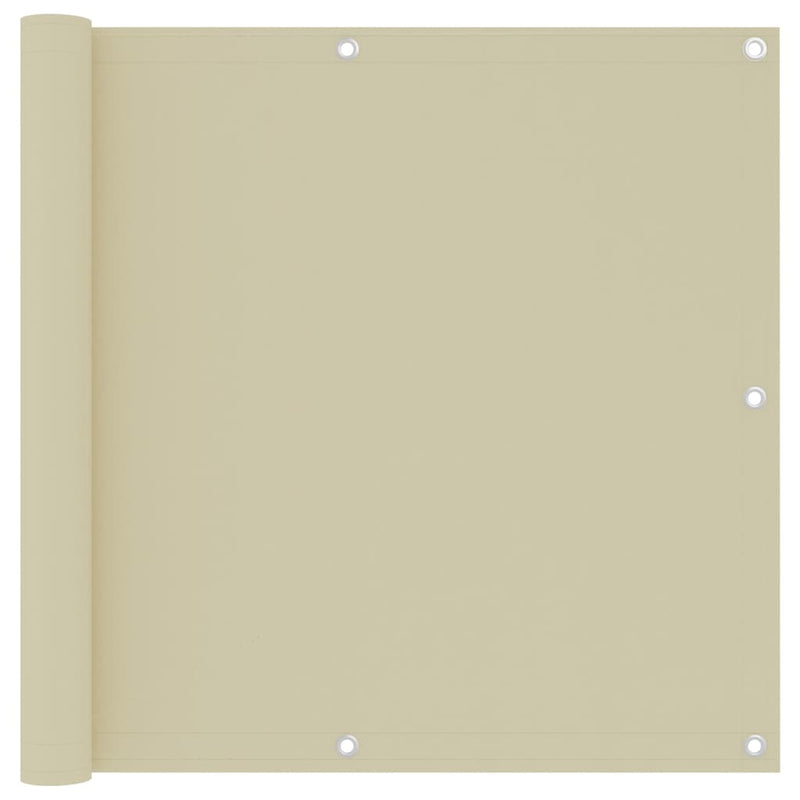 Vidaxl balkonscherm 90x500 cm oxford stof crème
