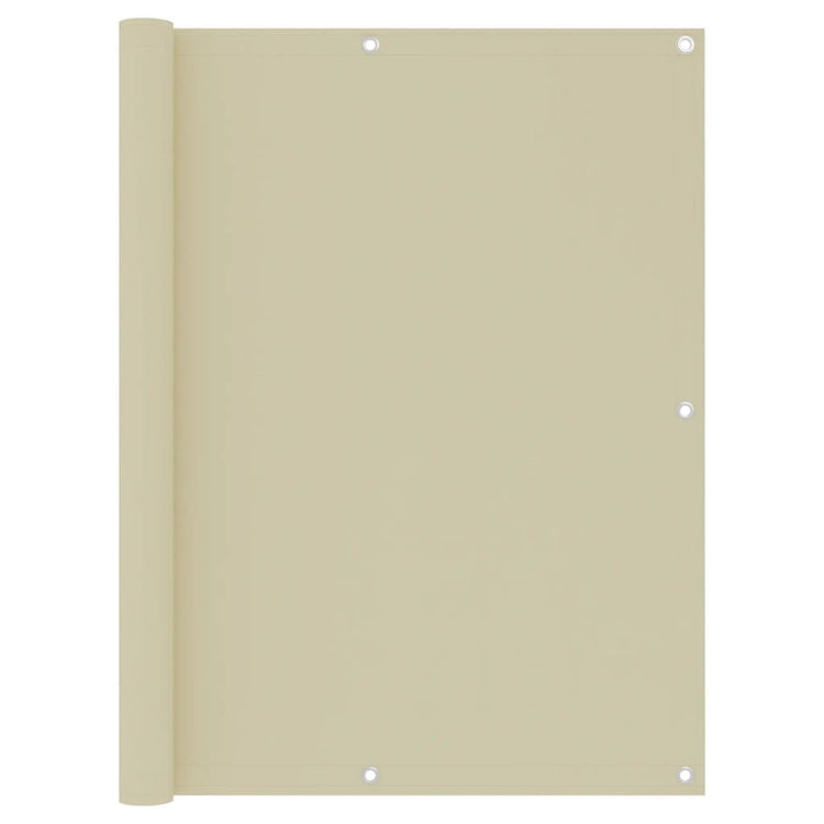 Vidaxl balkonscherm 120x600 cm oxford stof crème