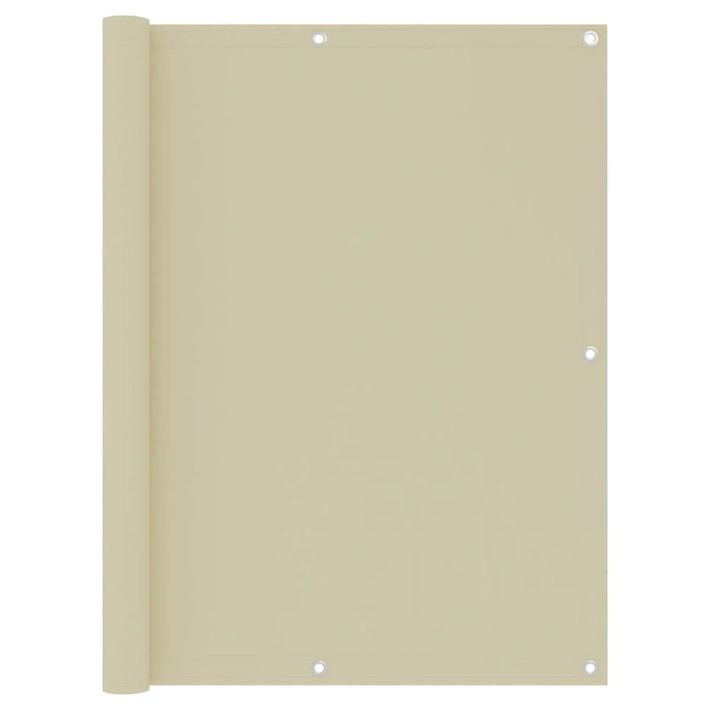 Vidaxl balkonscherm 120x600 cm oxford stof crème