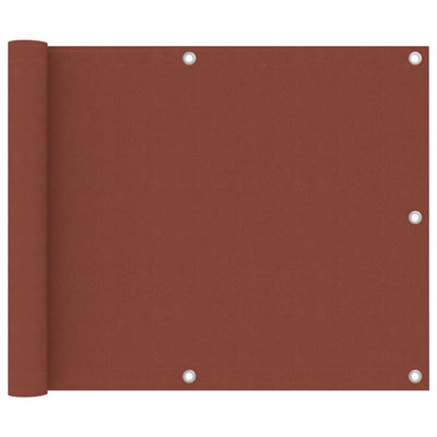 Vidaxl balkonscherm 75x500 cm oxford stof terracotta
