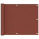 Vidaxl balkonscherm 75x500 cm oxford stof terracotta
