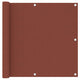 Vidaxl balkonscherm 90x300 cm oxford stof terracotta