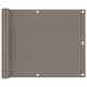 Vidaxl balkonscherm 75x400 cm oxford stof taupe