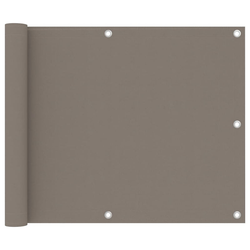Vidaxl balkonscherm 75x400 cm oxford stof taupe