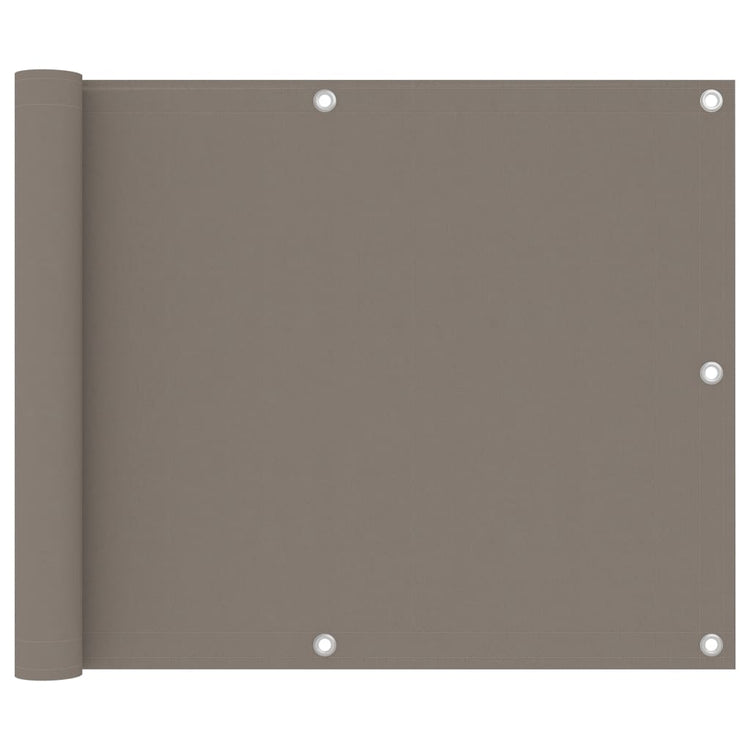 Vidaxl balkonscherm 75x500 cm oxford stof taupe