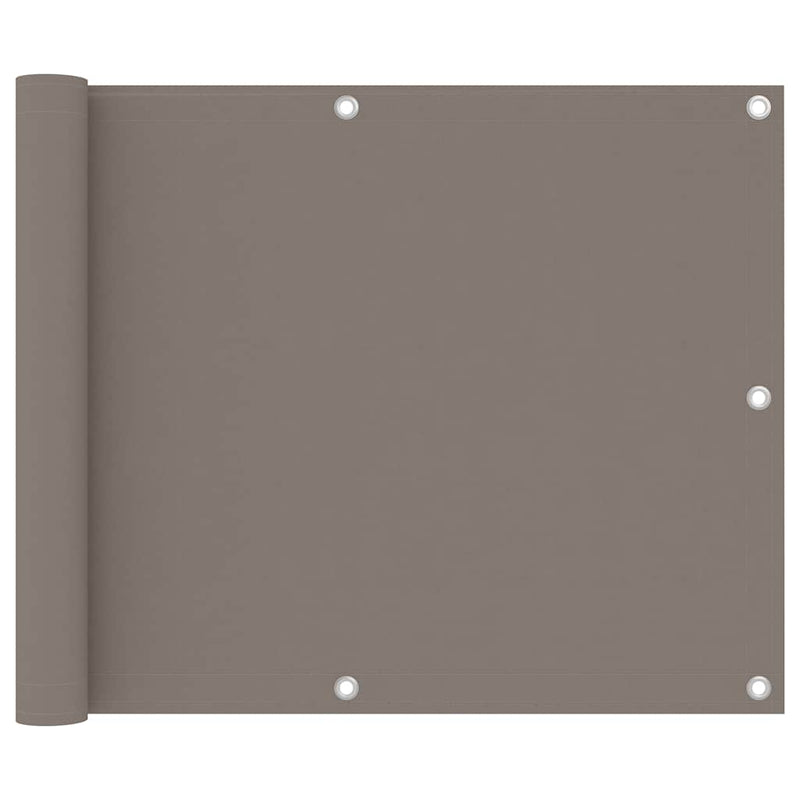 Vidaxl balkonscherm 75x600 cm oxford stof taupe
