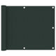 Vidaxl balkonscherm 75x300 cm oxford stof donkergroen