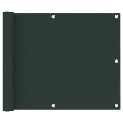 Vidaxl balkonscherm 75x500 cm oxford stof donkergroen