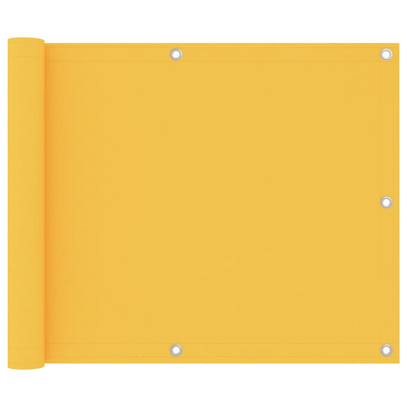 Vidaxl balkonscherm 75x600 cm oxford stof geel
