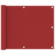 Vidaxl balkonscherm 75x300 cm oxford stof rood