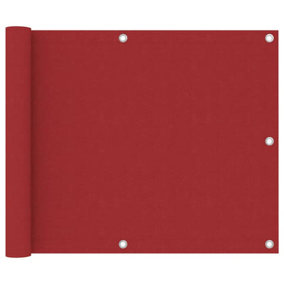Vidaxl balkonscherm 75x400 cm oxford stof rood