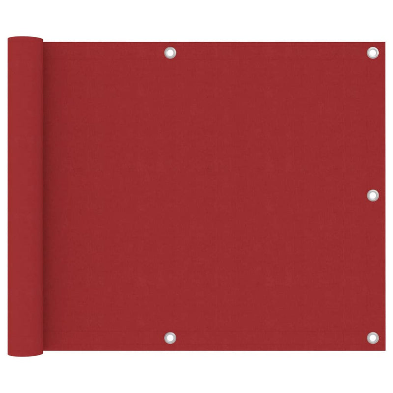 Vidaxl balkonscherm 75x400 cm oxford stof rood