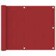 Vidaxl balkonscherm 75x500 cm oxford stof rood