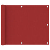 Vidaxl balkonscherm 75x500 cm oxford stof rood - afbeelding 1
