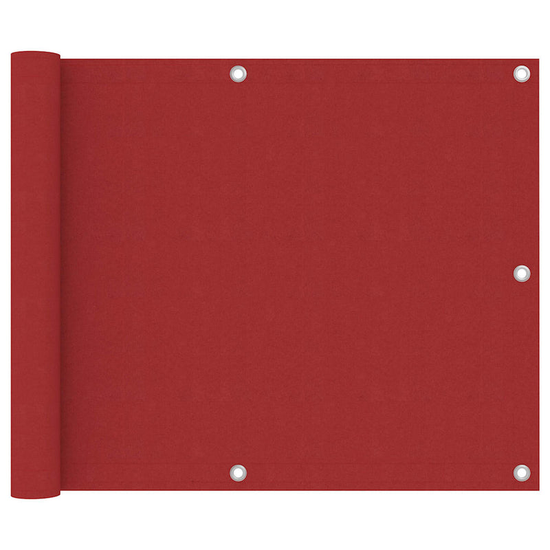 Vidaxl balkonscherm 75x500 cm oxford stof rood