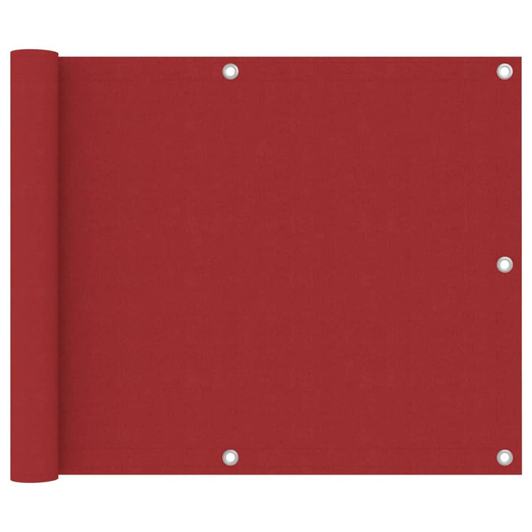 Vidaxl balkonscherm 75x600 cm oxford stof rood